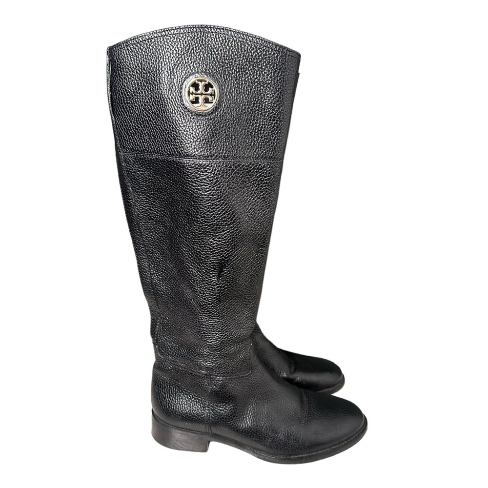 Tory Burch | Black Junction Riding Boots Size 7.5 - Picture 2 of 11